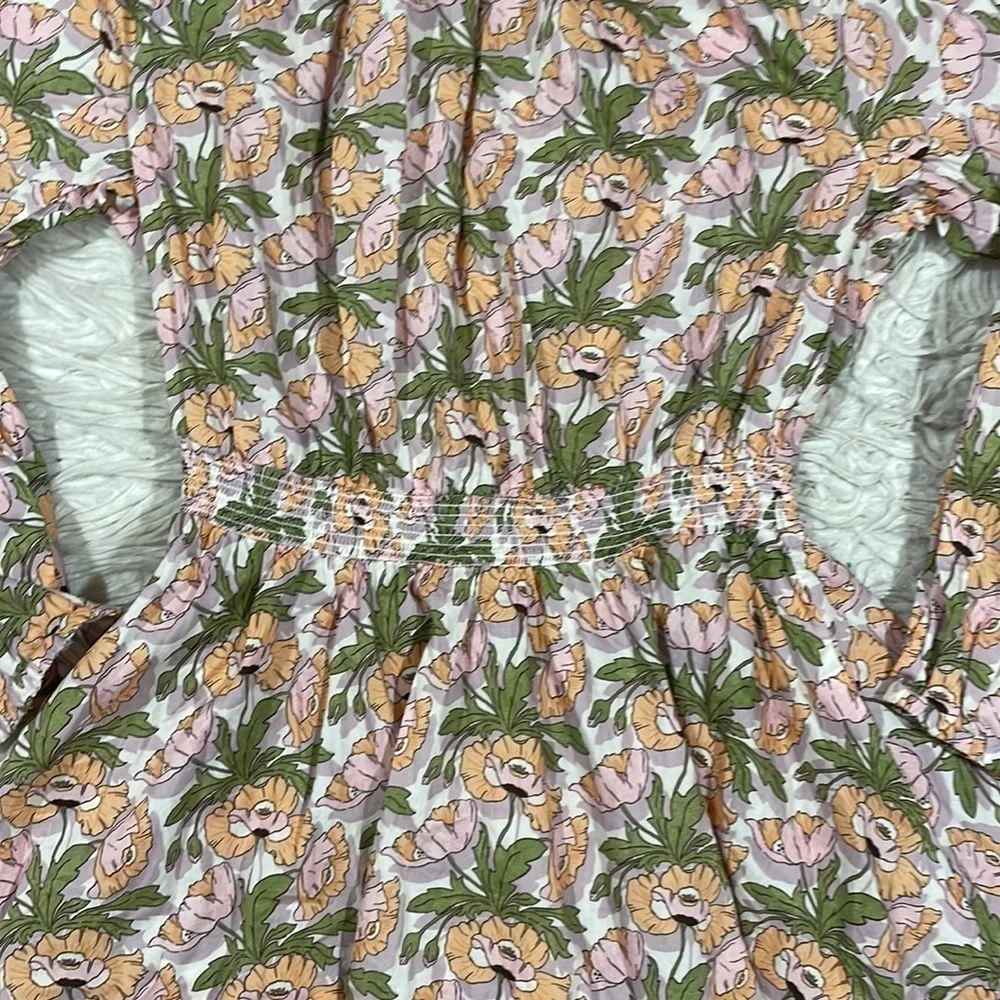 J.Crew x Liberty Art Smocked-waist mini dress in Butterfield Poppy Pattern